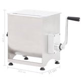 Meat Mixer with Gear Box Silver Stainless Steel - Close-Up Angle