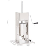 Manual Sausage Stuffer Silver 3 L Stainless Steel
