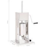 Manual Sausage Stuffer Silver 3 L Stainless Steel - Close-Up Angle