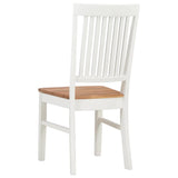 Dining Chairs 4 pcs White Solid Oak Wood