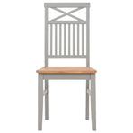 Dining Chairs 6 pcs Grey Solid Oak Wood