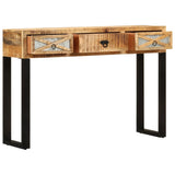 Console Table 110x30x76 cm Solid Mango Wood - Front View