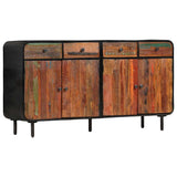 Sideboard Solid Reclaimed Wood 140x35x76 cm - Rear View