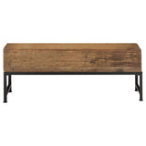 Bench 120 cm Solid Reclaimed Wood - Front View