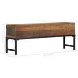 Bench 120 cm Solid Reclaimed Wood - Top-Down View