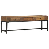 TV Cabinet 150x30x46 cm Solid Reclaimed Wood - Low Angle