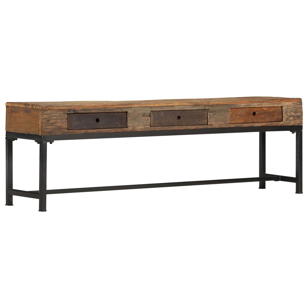 TV Cabinet 150x30x46 cm Solid Reclaimed Wood