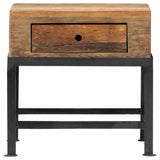 Bedside Cabinet 40x35x40 cm Solid Reclaimed Wood - Side View