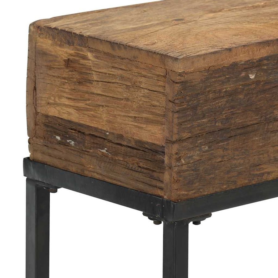 Console Table 120x30x80 cm Solid Reclaimed Wood