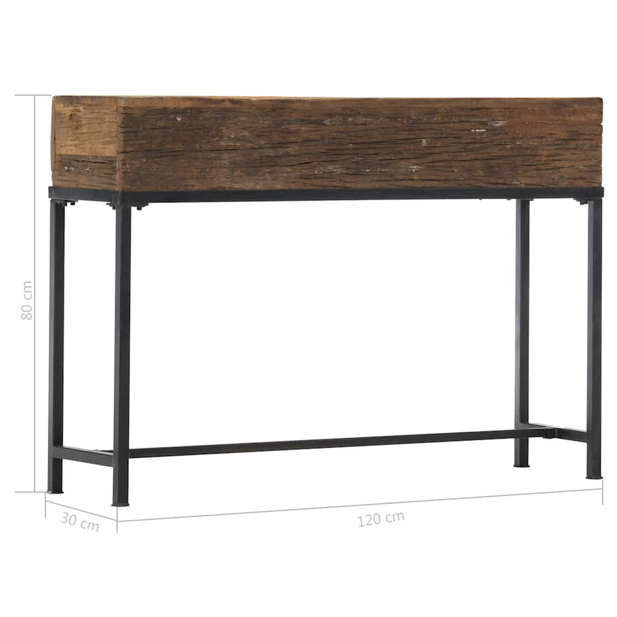Console Table 120x30x80 cm Solid Reclaimed Wood
