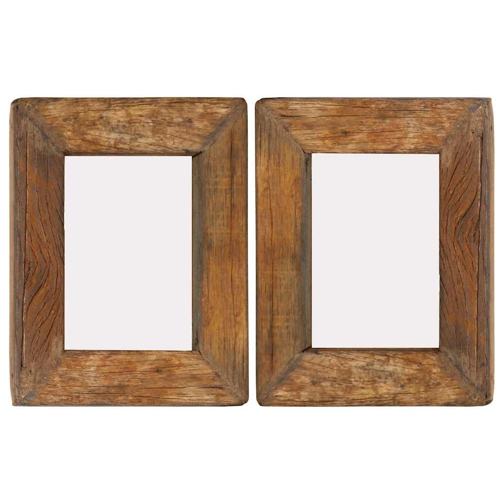 Photo Frames 2 pcs 23x28 cm Solid Reclaimed Wood and Glass