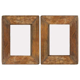 Photo Frames 2 pcs 23x28 cm Solid Reclaimed Wood and Glass