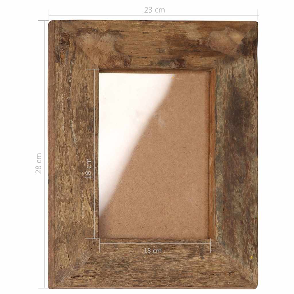 Photo Frames 2 pcs 23x28 cm Solid Reclaimed Wood and Glass