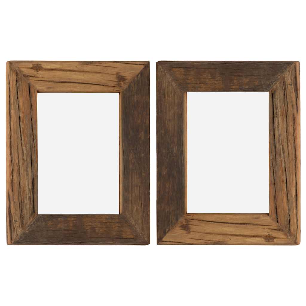Photo Frames 2 pcs 25x30 cm Solid Reclaimed Wood and Glass