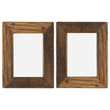 Photo Frames 2 pcs 25x30 cm Solid Reclaimed Wood and Glass
