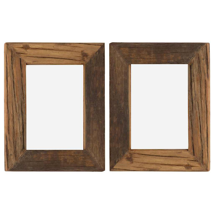 Photo Frames 2 pcs 25x30 cm Solid Reclaimed Wood and Glass