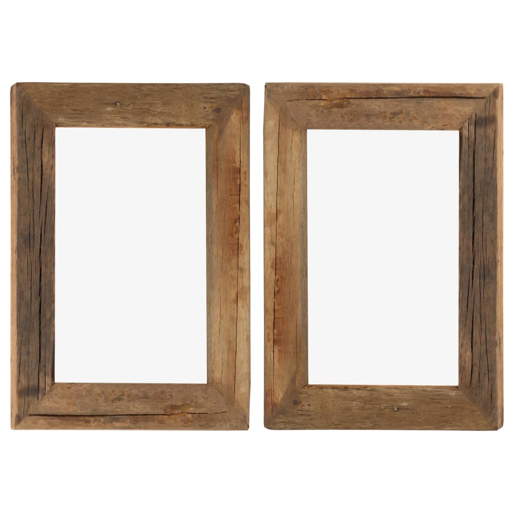 Photo Frames 2 pcs 30x40 cm Solid Reclaimed Wood and Glass