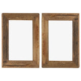 Photo Frames 2 pcs 30x40 cm Solid Reclaimed Wood and Glass
