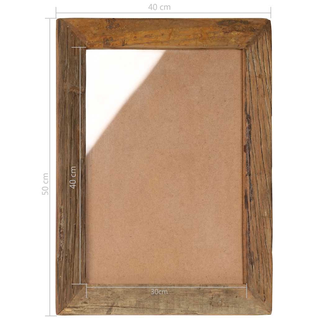 Photo Frames 2 pcs 40x50 cm Solid Reclaimed Wood and Glass