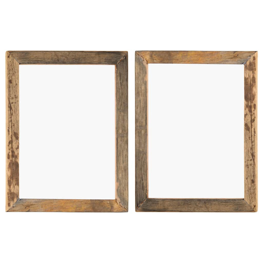 Photo Frames 2 pcs 50x60 cm Solid Reclaimed Wood and Glass