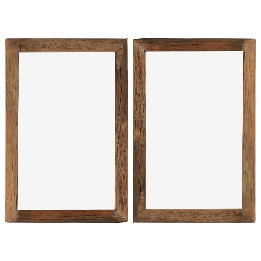 Photo Frames 2 pcs 50x70 cm Solid Reclaimed Wood and Glass