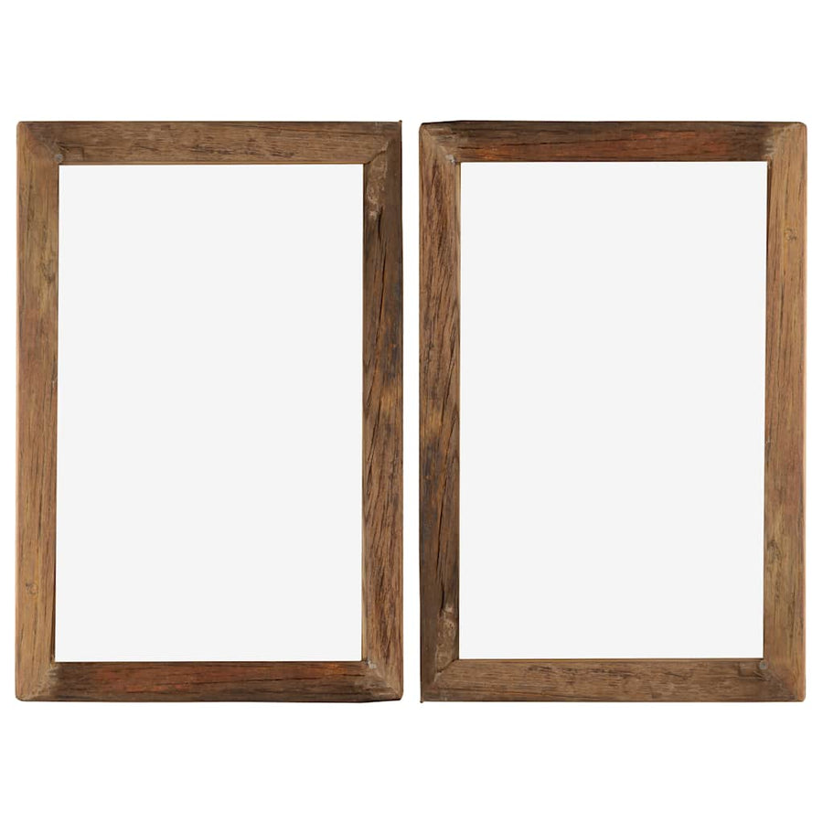 Photo Frames 2 pcs 50x70 cm Solid Reclaimed Wood and Glass