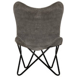 Butterfly Chair Anthracite Canvas - Front View