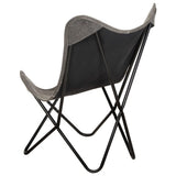 Butterfly Chair Anthracite Canvas - Side View