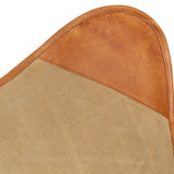 Butterfly Chair Brown Real Leather and Canvas