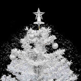 Snowing Christmas Tree with Umbrella Base White 75 cm - Rear View