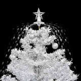 Snowing Christmas Tree with Umbrella Base White 75 cm - Close-Up Angle