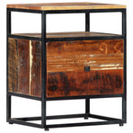 Bedside Cabinet 40x30x50 cm Solid Reclaimed Wood and Steel
