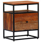 Bedside Cabinet 40x30x50 cm Solid Reclaimed Wood and Steel