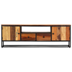 TV Cabinet 120x30x40 cm Solid Reclaimed Wood and Steel