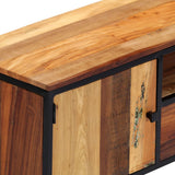 TV Cabinet 120x30x40 cm Solid Reclaimed Wood and Steel - 45-Degree Angle