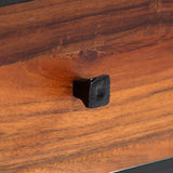 TV Cabinet 120x30x40 cm Solid Reclaimed Wood and Steel - Close-Up Angle