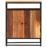 Side Cabinet 60x35x76 cm Solid Reclaimed Wood and Steel - Side View