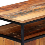Side Cabinet 60x35x76 cm Solid Reclaimed Wood and Steel
