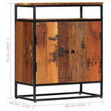 Side Cabinet 60x35x76 cm Solid Reclaimed Wood and Steel - Rear View