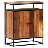 Side Cabinet 60x35x76 cm Solid Reclaimed Wood and Steel - Low Angle