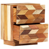 Bedside Cabinet 40x30x50 cm Solid Reclaimed Wood - Front View