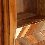 Highboard 40x32x122 cm Solid Reclaimed Wood - 45-Degree Angle
