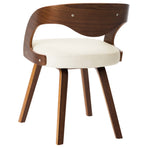Dining Chairs 2 pcs Cream Bent Wood and Faux Leather