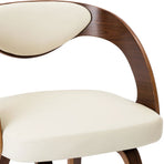 Dining Chairs 2 pcs Cream Bent Wood and Faux Leather