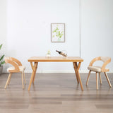 Dining Chairs 2 pcs Cream Bent Wood and Faux Leather