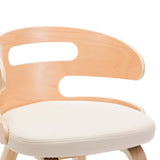 Dining Chairs 2 pcs Cream Bent Wood and Faux Leather