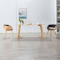 Dining Chair Black Bent Wood and Faux Leather
