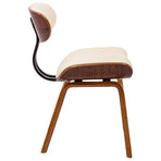 Dining Chairs 2 pcs Cream Bent Wood and Faux Leather