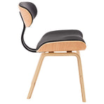 Dining Chairs 2 pcs Black Bent Wood and Faux Leather