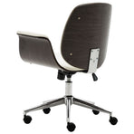 Office Chair White Bent Wood and Faux Leather